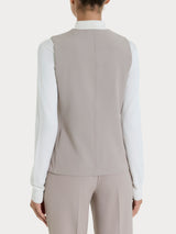 Gilet con quattro bottoni in Flannel Twill Grigi Donna - Ragno