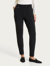 Pantalone chino slim con tasche in Flannel Twill Neri Donna - Ragno