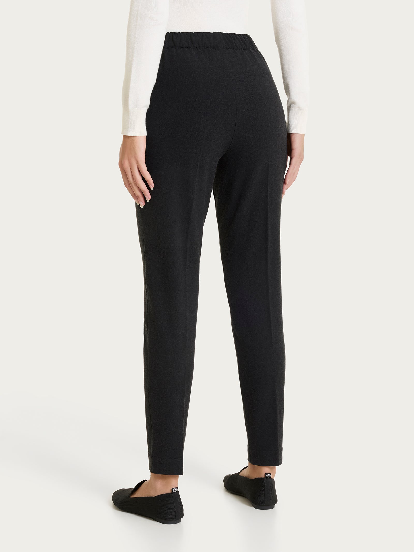 Pantalone chino slim con tasche in Flannel Twill Neri Donna - Ragno