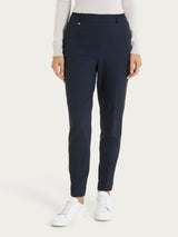 Pantalone chino slim con tasche in Flannel Twill Blu Donna - Ragno