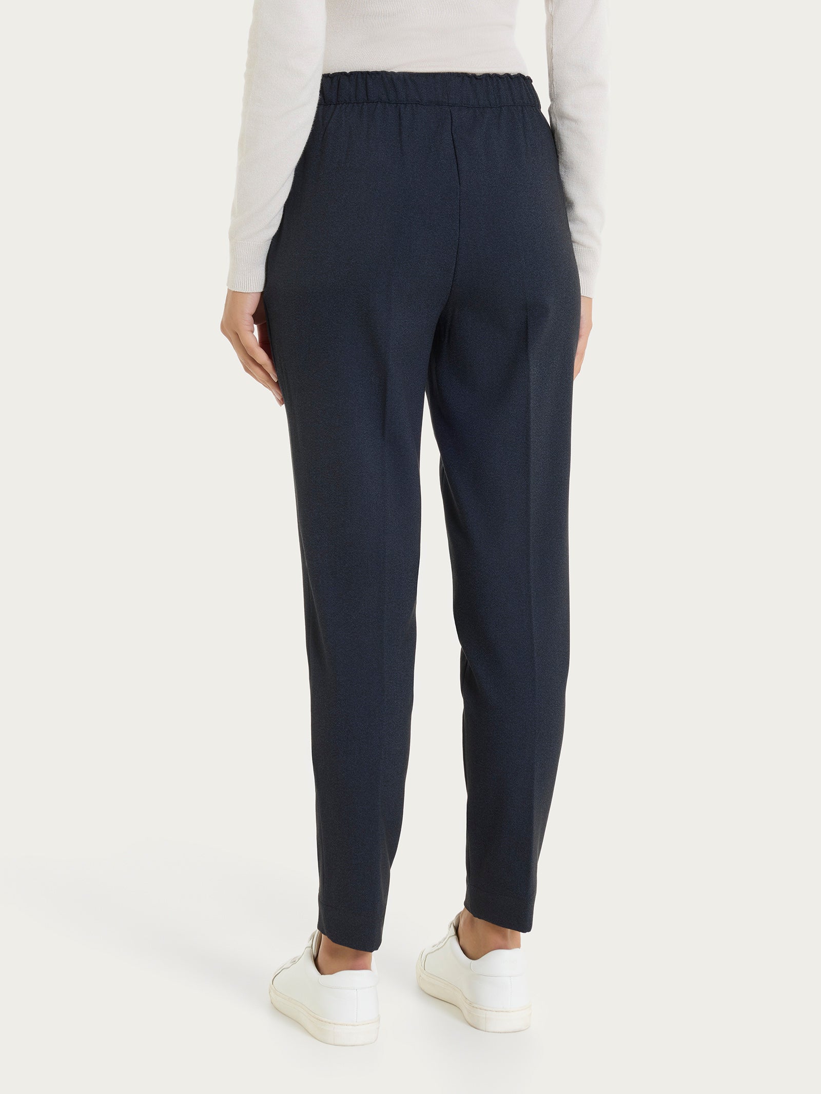 Pantalone chino slim con tasche in Flannel Twill Blu Donna - Ragno