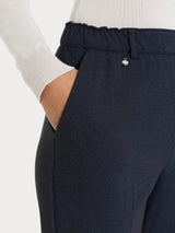 Pantalone chino slim con tasche in Flannel Twill Blu Donna - Ragno