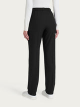 Pantalone dritto con tasche in Flannel Twill Neri Donna - Ragno