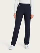 Pantalone dritto con tasche in Flannel Twill Blu Donna - Ragno