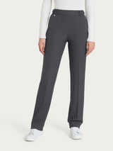 Pantalone dritto con tasche in Flannel Twill Neri Donna - Ragno