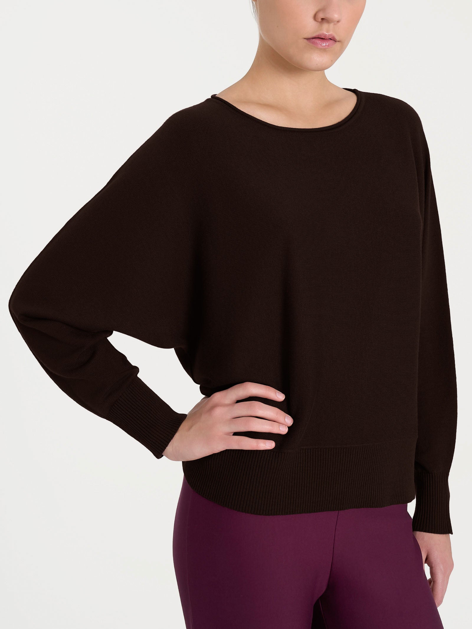 Maglia con manica pipistrello Four Seasons Marroni Donna - Ragno
