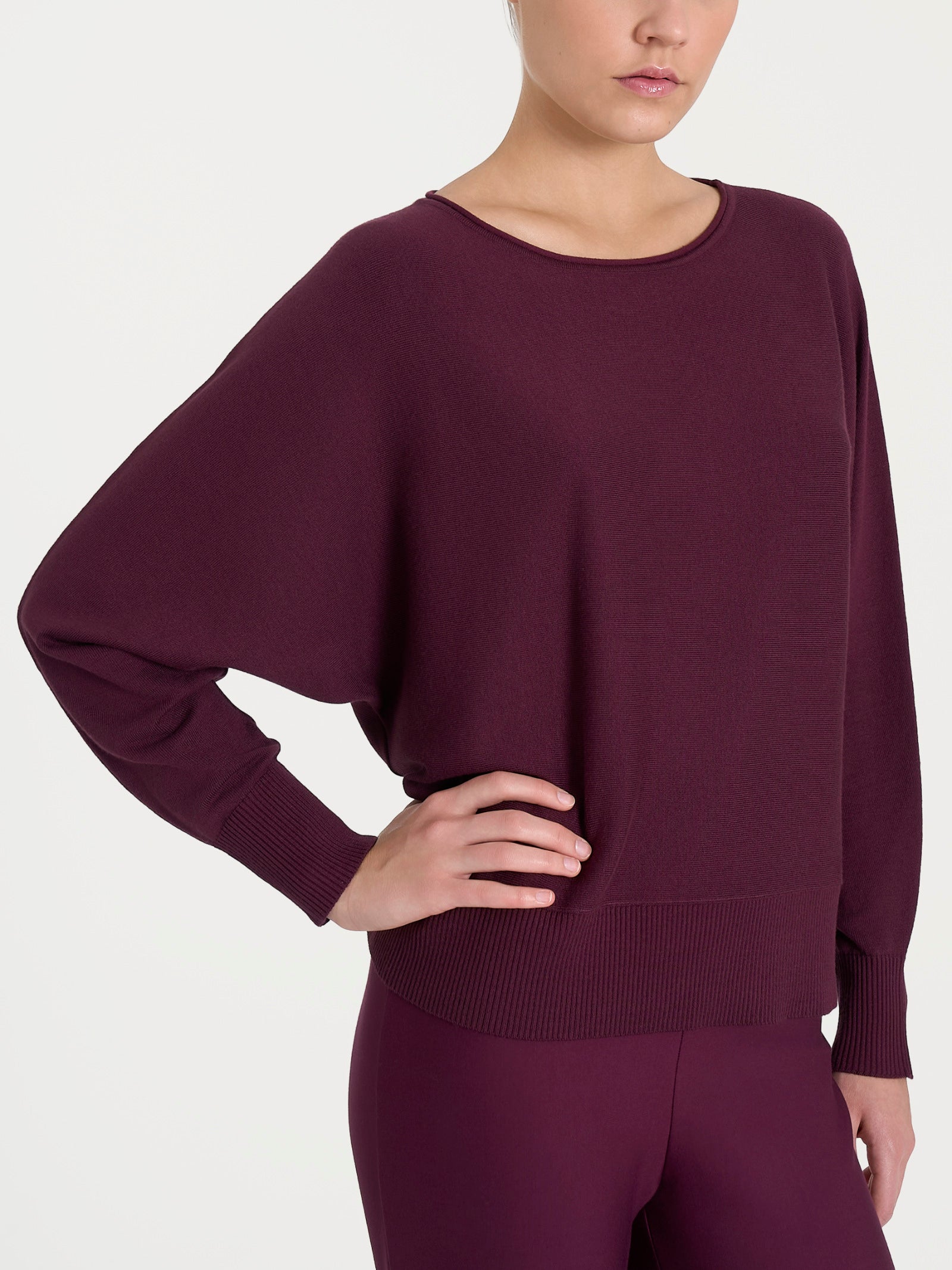 Maglia con manica pipistrello Four Seasons Viola Donna - Ragno