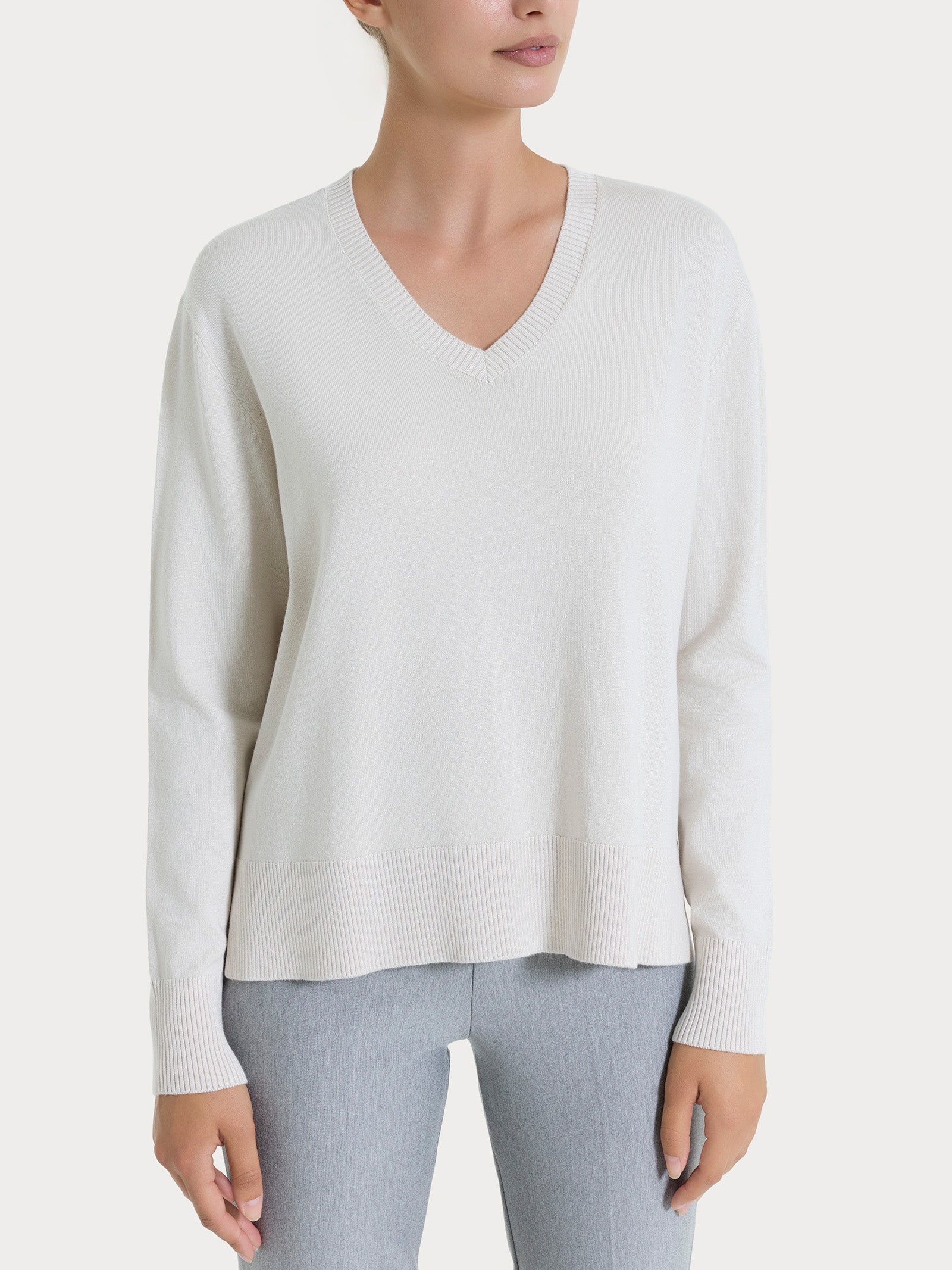 Maglia con scollo a V Four Seasons Bianchi Donna - Ragno