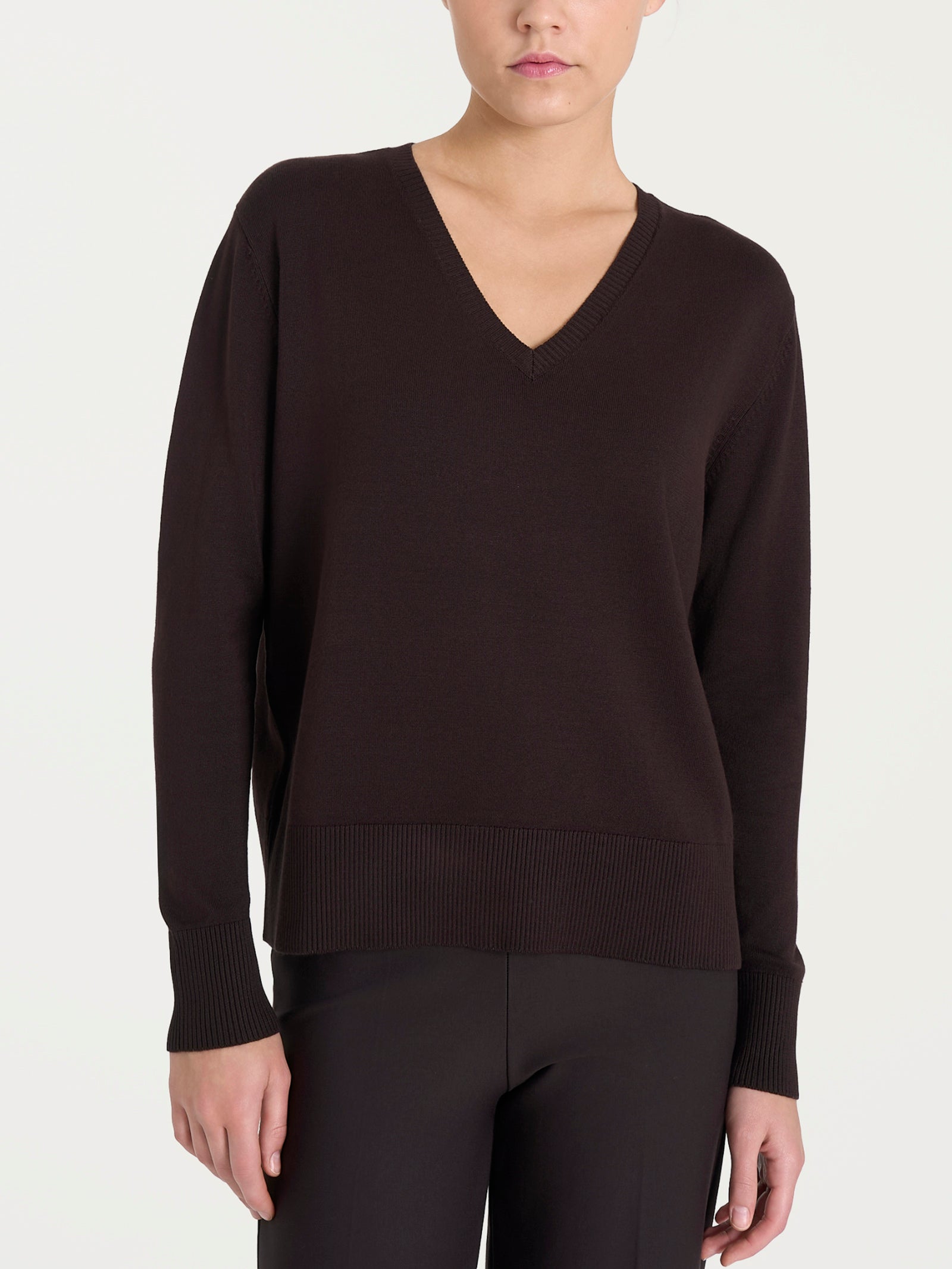 Maglia con scollo a V Four Seasons Marroni Donna - Ragno