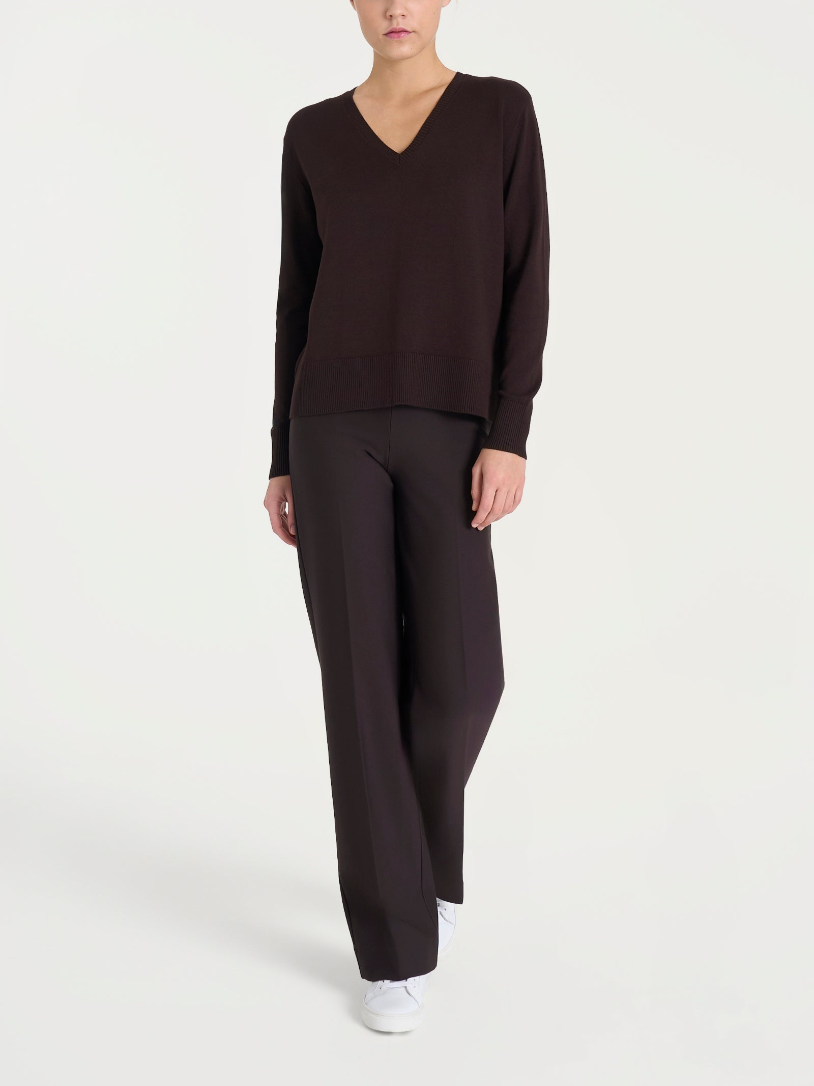 Maglia con scollo a V Four Seasons Marroni Donna - Ragno