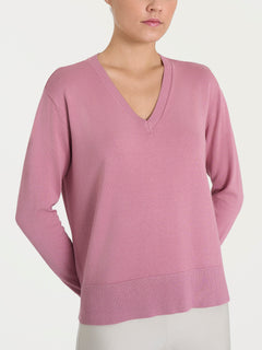 Maglia con scollo a V Four Seasons Rosa Donna - Ragno