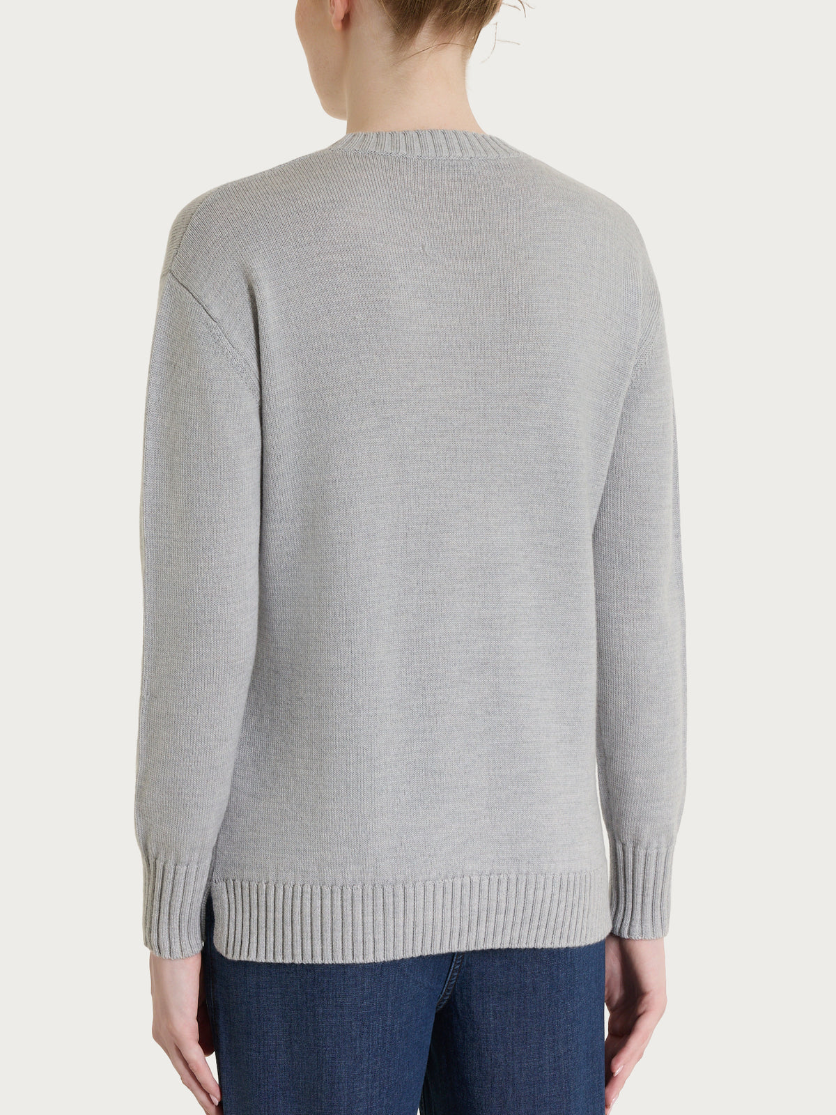 Maglia girocollo leggera in Merino Soft Neri Donna - Ragno