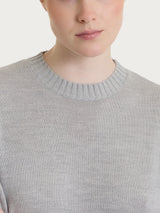 Maglia girocollo leggera in Merino Soft Neri Donna - Ragno