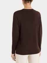 Maglia girocollo leggera in Merino Soft Marroni Donna - Ragno