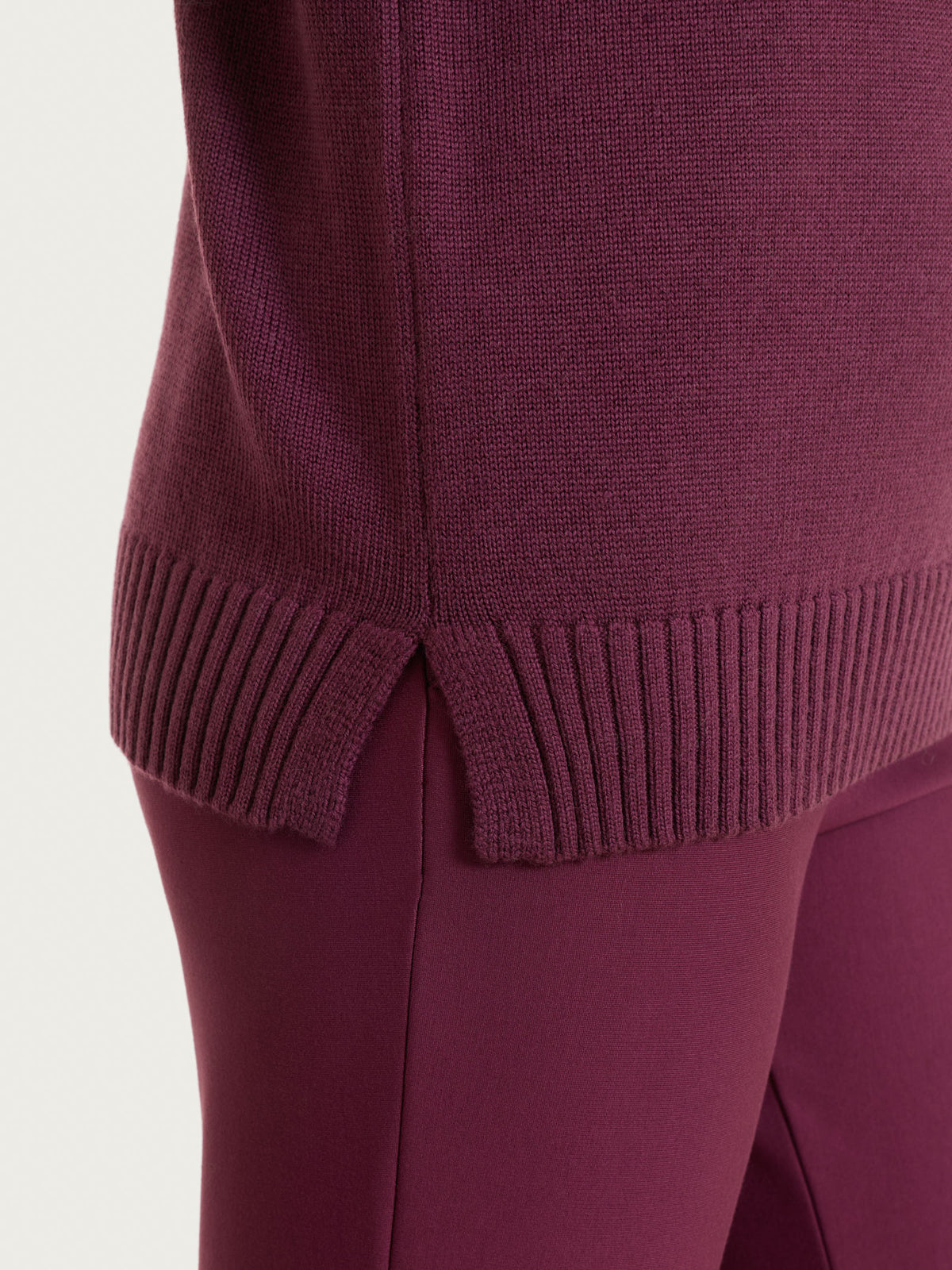 Jersey ligero de cuello redondo en Merino Soft - Fig – Ragno