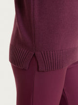 Maglia girocollo leggera in Merino Soft Viola Donna - Ragno