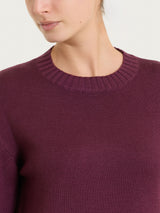Maglia girocollo leggera in Merino Soft Viola Donna - Ragno