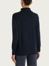 Dolcevita leggero in Merino Soft Blu Donna - Ragno