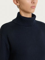 Dolcevita leggero in Merino Soft Blu Donna - Ragno