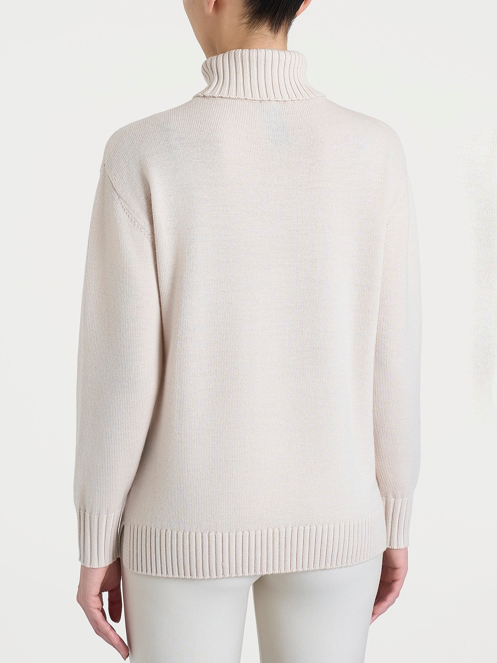 Dolcevita leggero in Merino Soft Bianchi Donna - Ragno