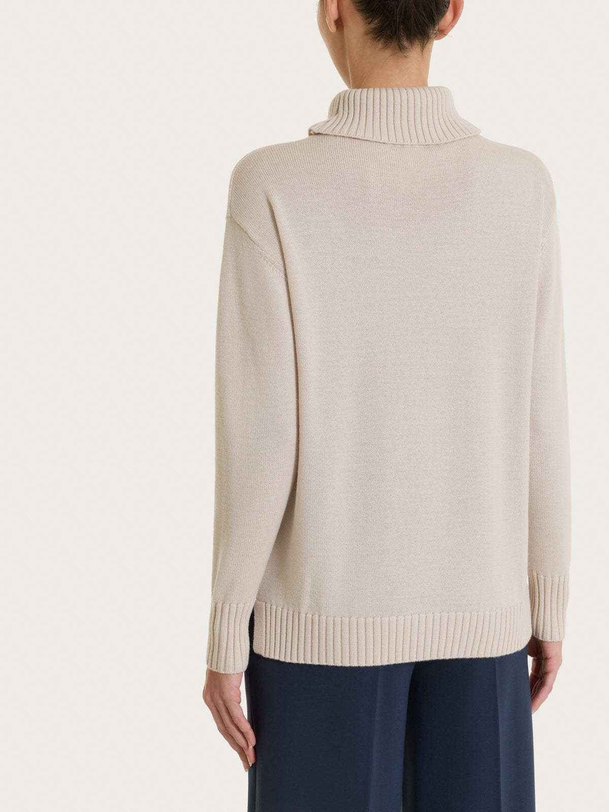 Dolcevita leggero in Merino Soft Bianchi Donna - Ragno