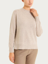 Maglia girocollo tinta unita in misto Lana e Angora Grigi Donna - Ragno