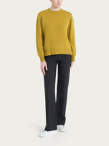 Maglia girocollo tinta unita in Natural Soft Gialli Donna - Ragno