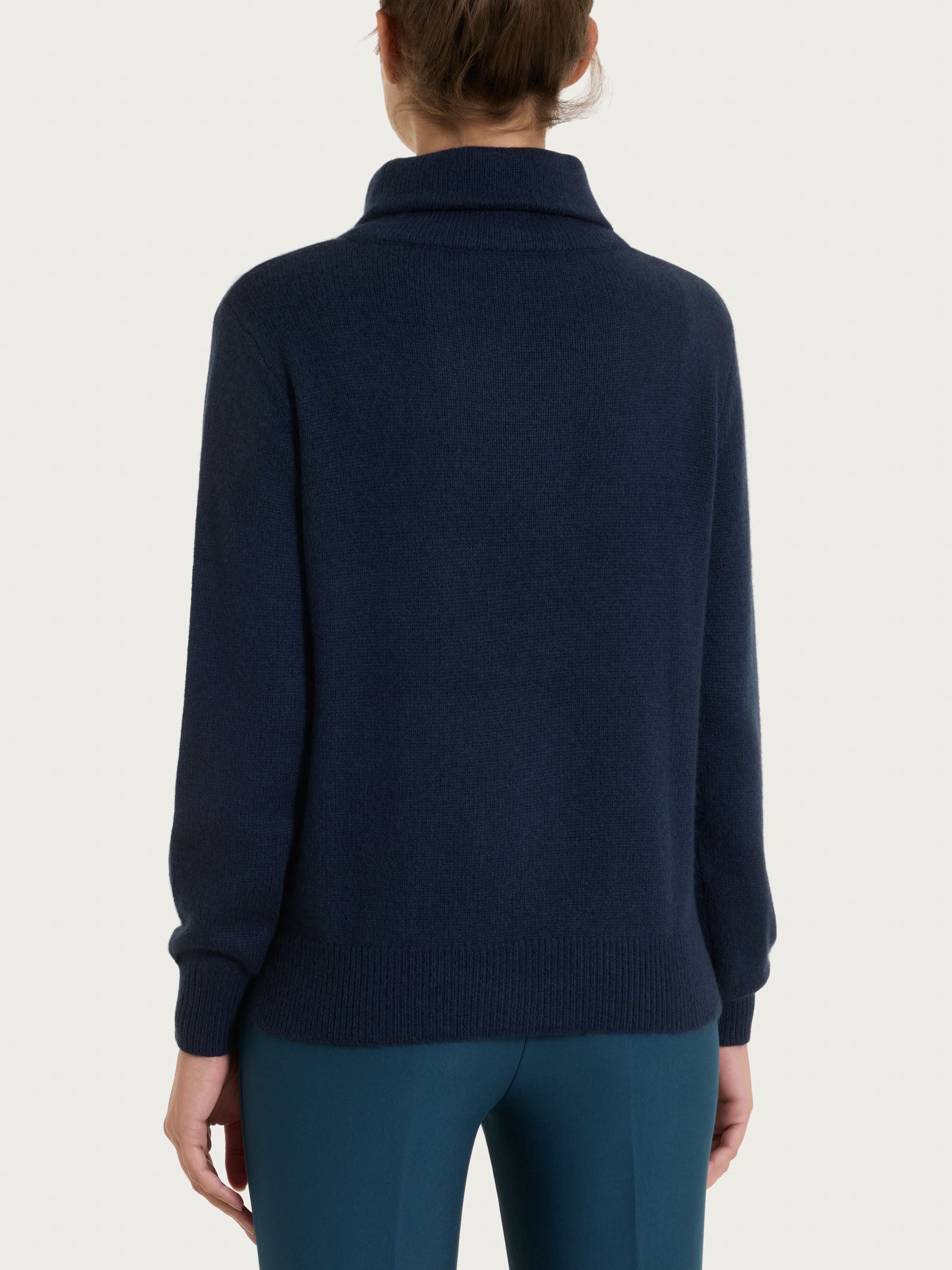 Maglia con collo a ciambella in Natural Soft Blu Donna - Ragno