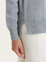 Maglia con collo a ciambella in misto Lana e Angora Neri Donna - Ragno
