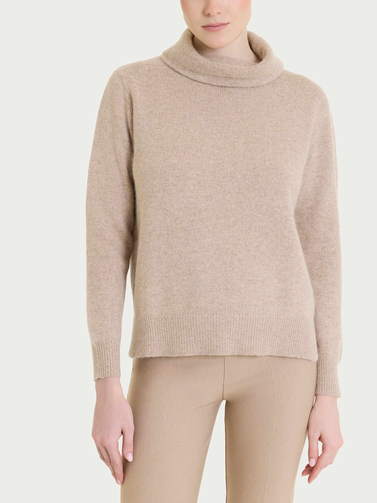 Maglia con collo a ciambella in misto Lana e Angora Grigi Donna - Ragno