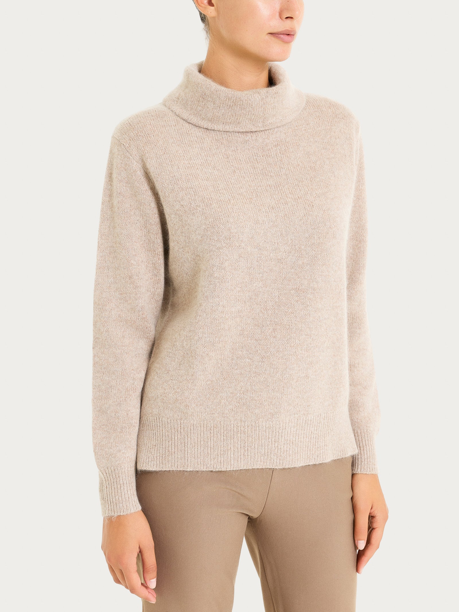 Maglia con collo a ciambella in Natural Soft Grigi Donna - Ragno