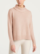 Maglia con collo a ciambella in misto Lana e Angora Rosa Donna - Ragno