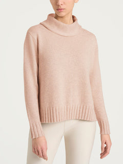 Maglia con collo a ciambella in misto Lana e Angora Rosa Donna - Ragno
