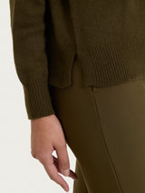 Maglia con collo a ciambella in Natural Soft Verdi Donna - Ragno