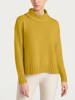 Maglia con collo a ciambella in misto Lana e Angora Gialli Donna - Ragno