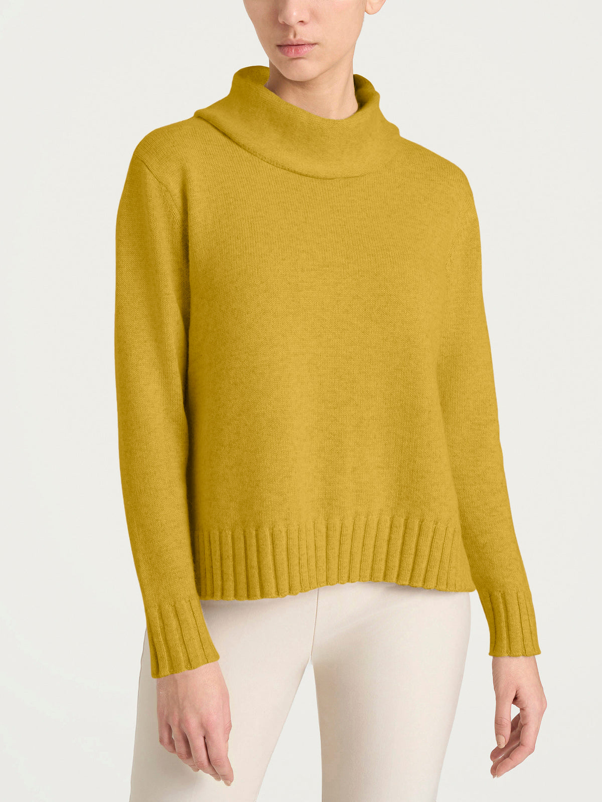 Maglia con collo a ciambella in misto Lana e Angora Gialli Donna - Ragno