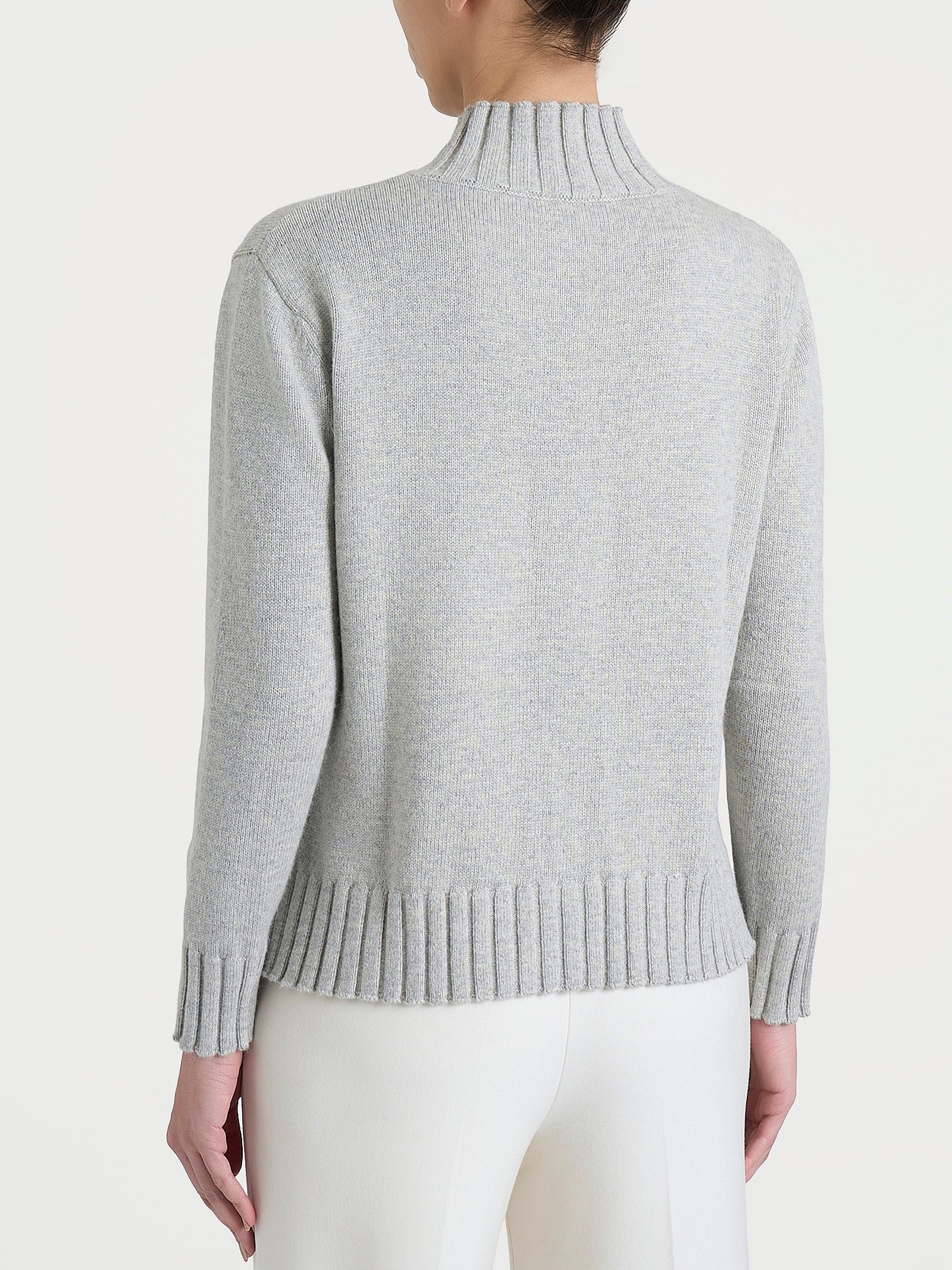 Cardigan con collo alto in Natural Soft Neri Donna - Ragno