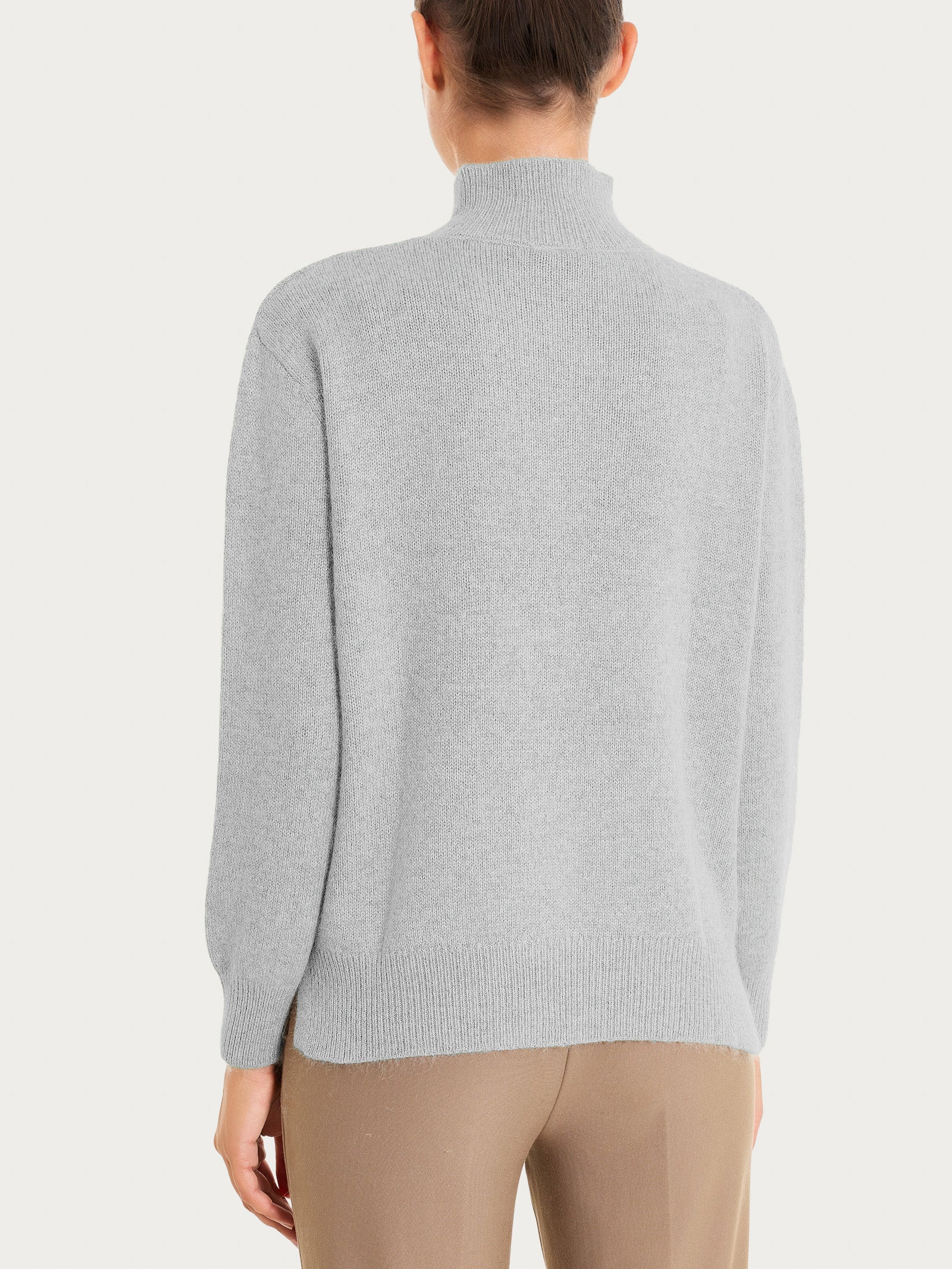 Cardigan con collo alto in Natural Soft Neri Donna - Ragno