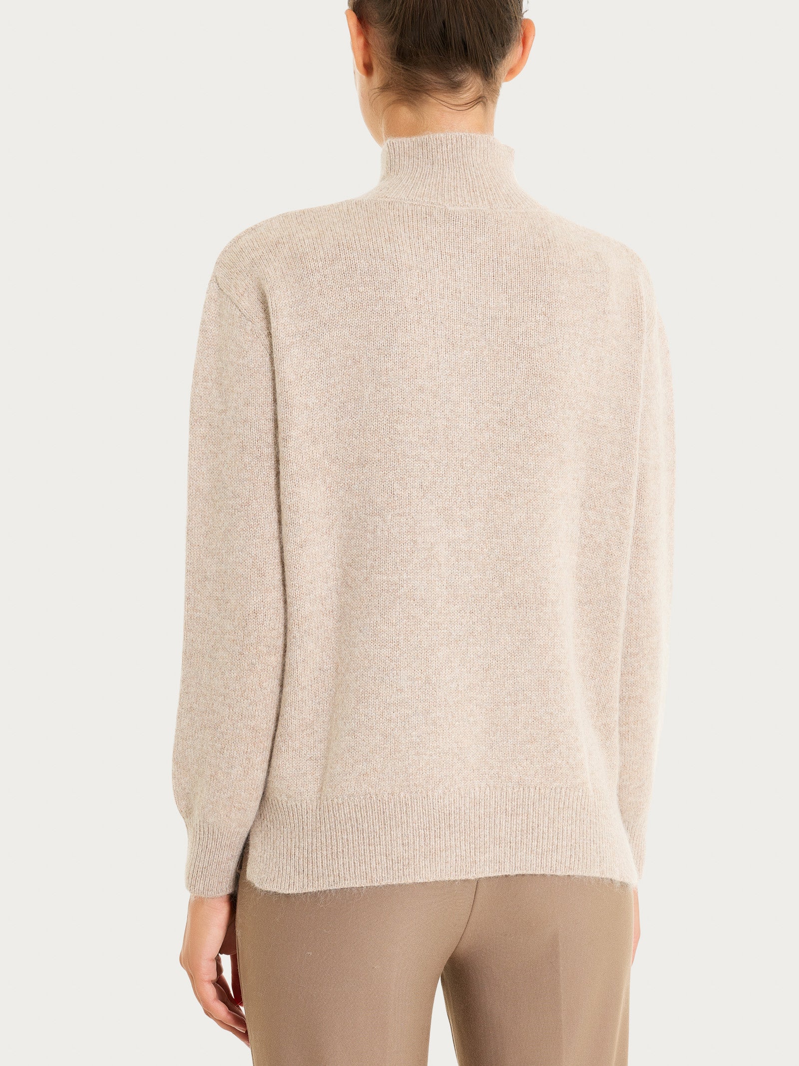 Cardigan con collo alto in Natural Soft Grigi Donna - Ragno