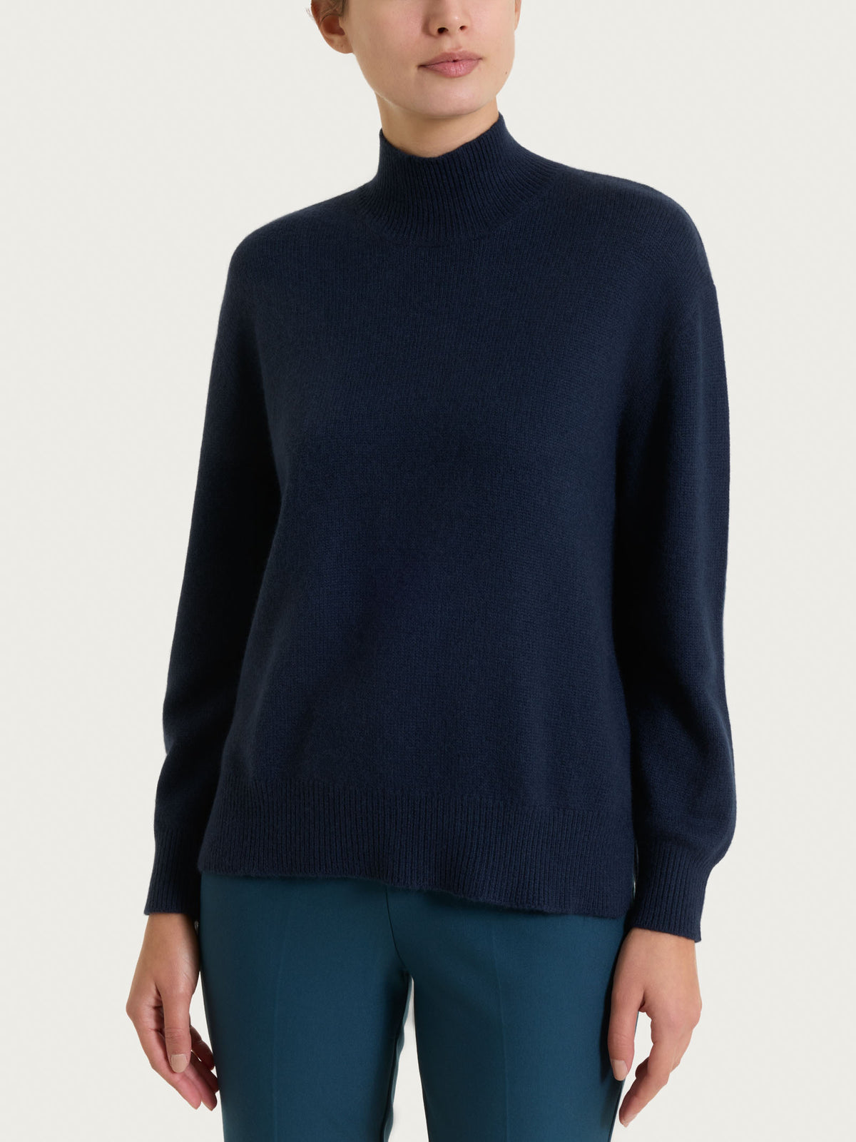 Lupetto in misto Lana e Angora Blu Donna - Ragno