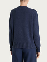 Maglia girocollo in filato Winter Cotton Azzurri Donna - Ragno