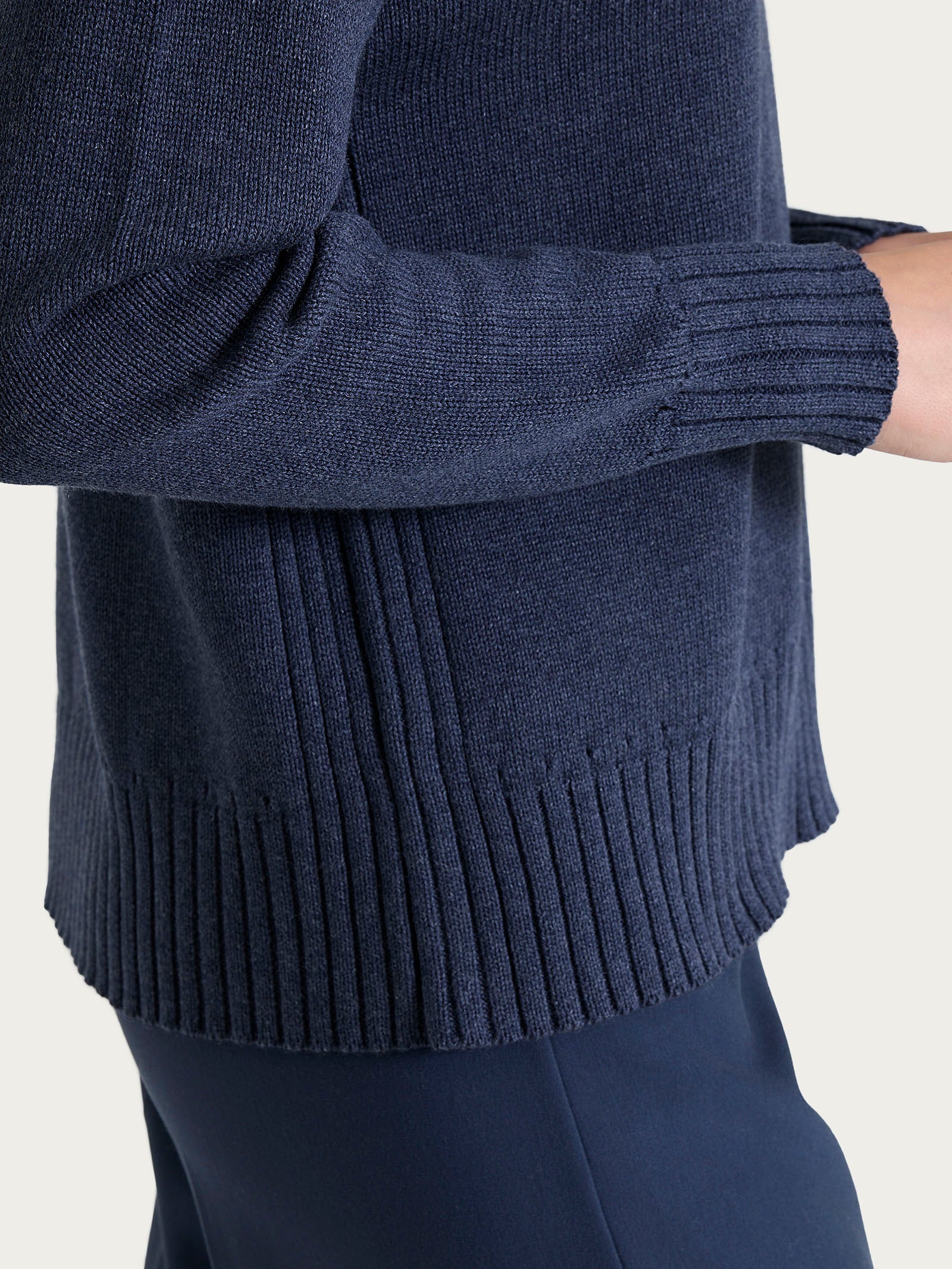 Maglia girocollo in filato Winter Cotton Azzurri Donna - Ragno