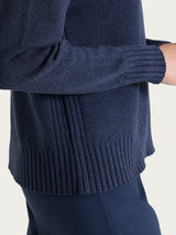 Maglia girocollo in filato Winter Cotton Azzurri Donna - Ragno