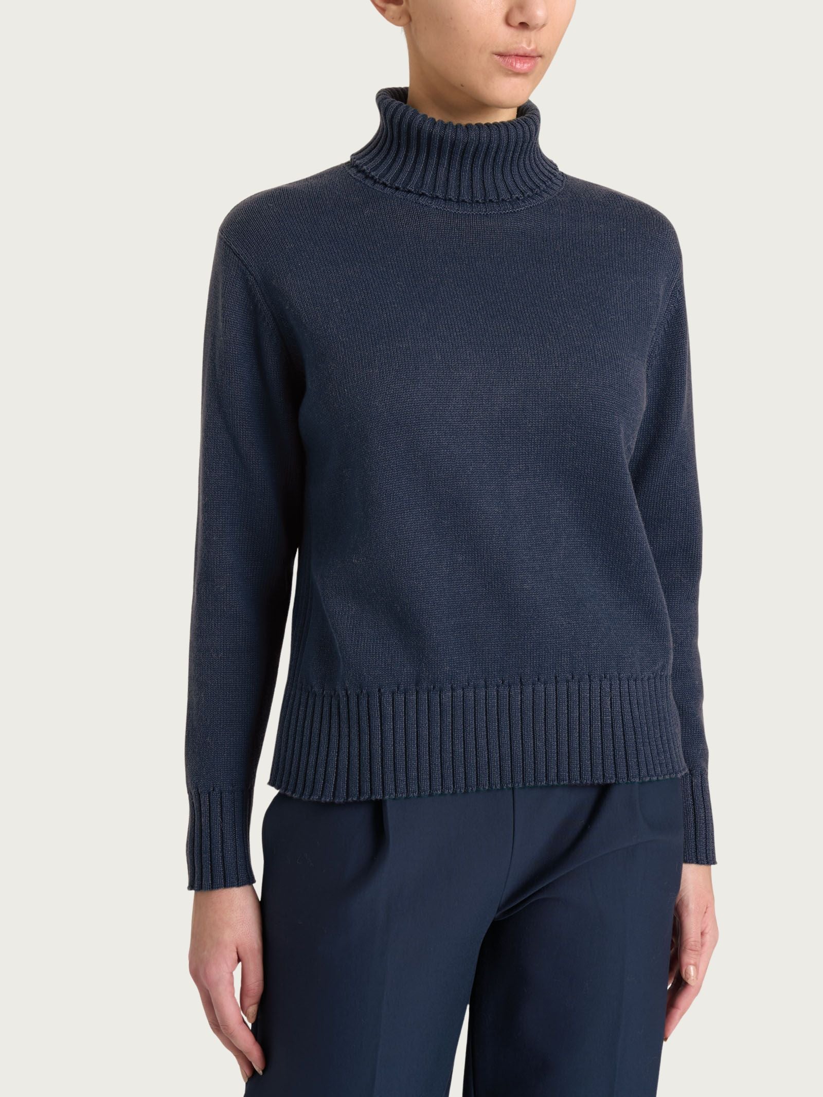 Dolcevita in filato Winter Cotton Azzurri Donna - Ragno