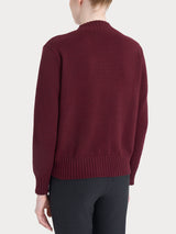 Cardigan corto con bottoni in Winter Cotton  Viola Donna - Ragno
