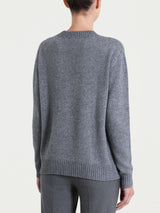 Maglia girocollo con trecce in Natural Soft Neri Donna - Ragno