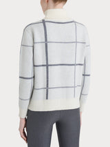Dolcevita con check pattern in Natural Soft Neri Donna - Ragno