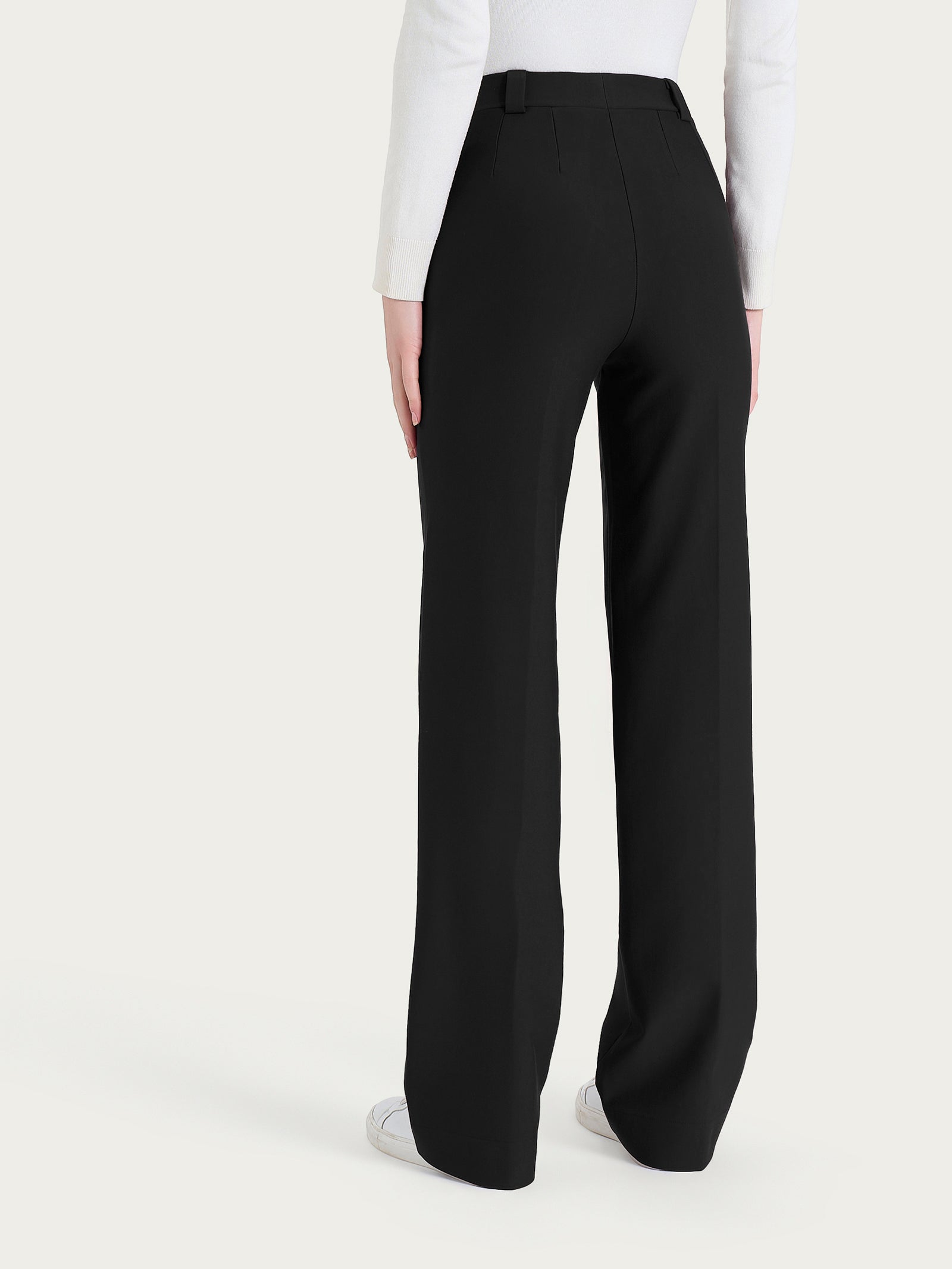 Pantalone ampio con taschino in Compact Neri Donna - Ragno
