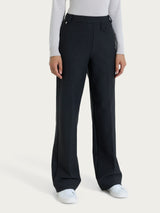 Pantalone ampio con taschino in Compact Neri Donna - Ragno