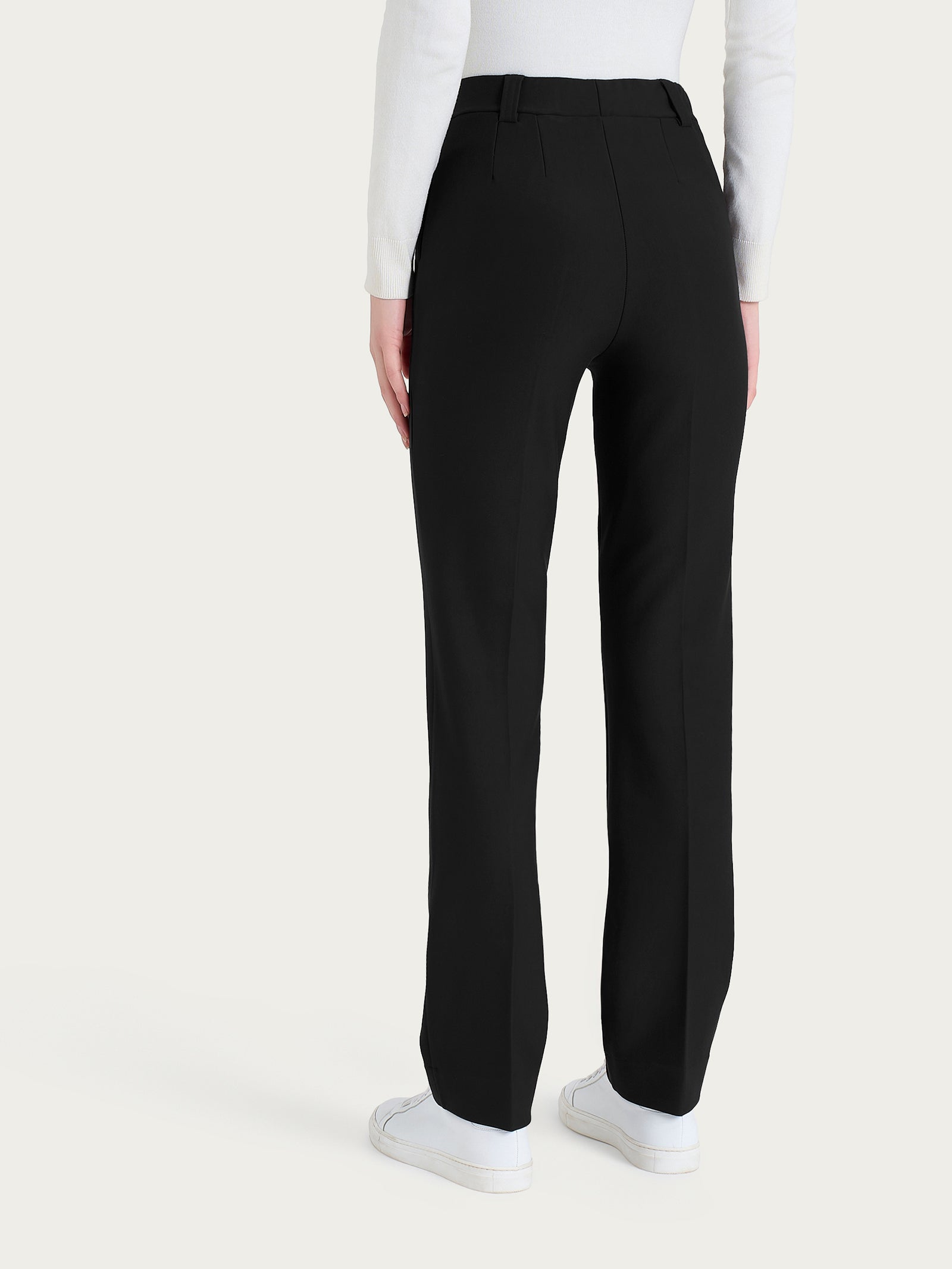 Pantalone dritto con taschino in Compact Neri Donna - Ragno
